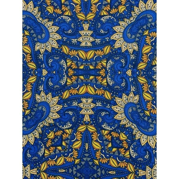 LULAROE Simply Comfortable Pull-on A-Line Skirt Large Bold Blue Pattern Stretch - Picture 4 of 12